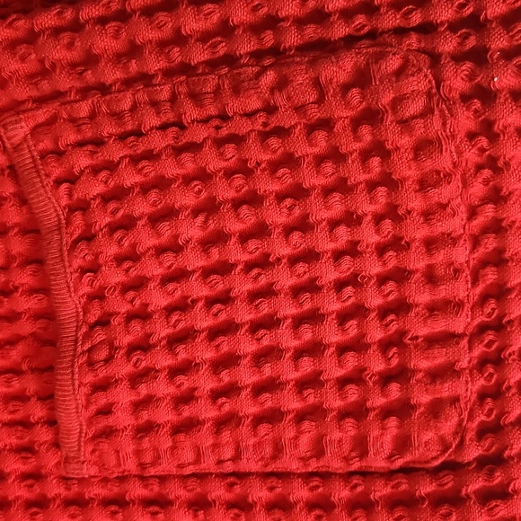 Vintage Cindy Bai Thick Waffle Knit Button- Up Cardigan With Front Pockets - Picture 2 of 11